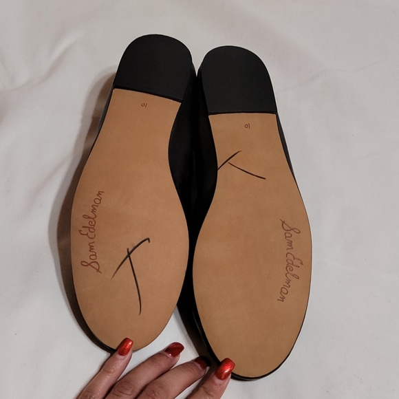 Sam Edelman Black Leather Felicia Flats Size 10 - Picture 3 of 6